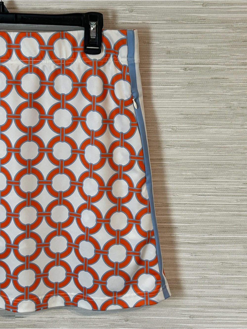 Gretchen Scott Skort M Orange Light Blue Nautical Geometric Interlocking Circle - Picture 2 of 7